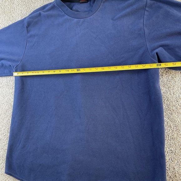 Y2K Nike Sweatshirt Mens XL Blue Fleece Pullover Crewneck Solid Blank Casual Top - Picture 7 of 9